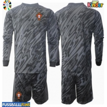 Portugal Torwart Auswärts Trikotsatz Kinder EM 2024 Langarm (+ Kurze Hosen)